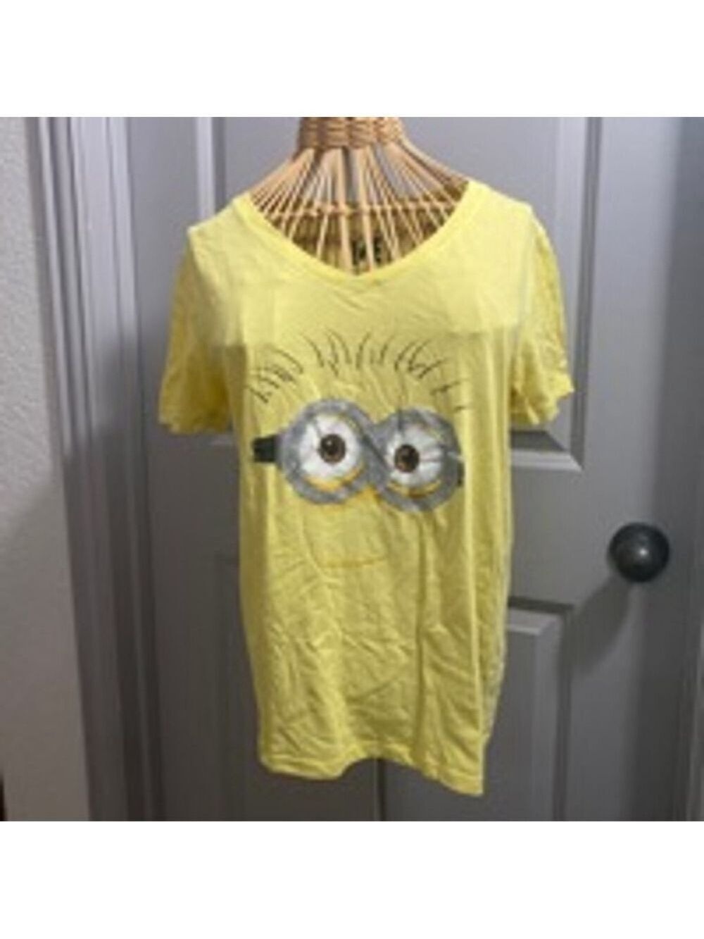 Girls Despicable Me Minion Shirt, Size L, Yellow